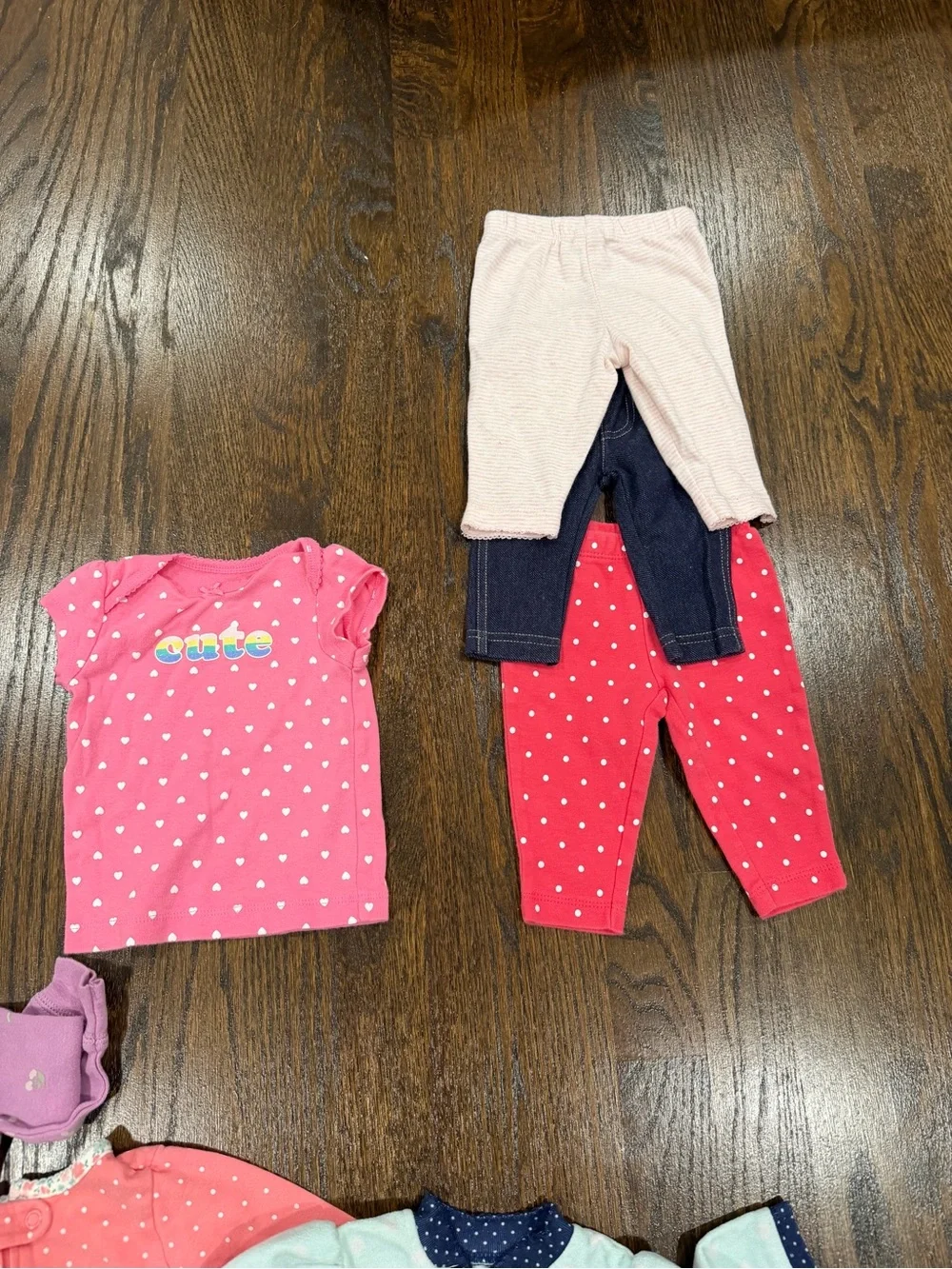 Baby Girl 0-3 Months Huge Bundle- pajamas, sweaters, pants, etc. (16 pieces)